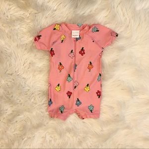 Hanna Andersson Pink Floral Girl’s Swimsuit Sz 6-12 mos.